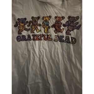 Grateful Dead Dancing Bears White Shirt Pastel Medium A99 Nice Tee